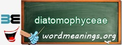WordMeaning blackboard for diatomophyceae